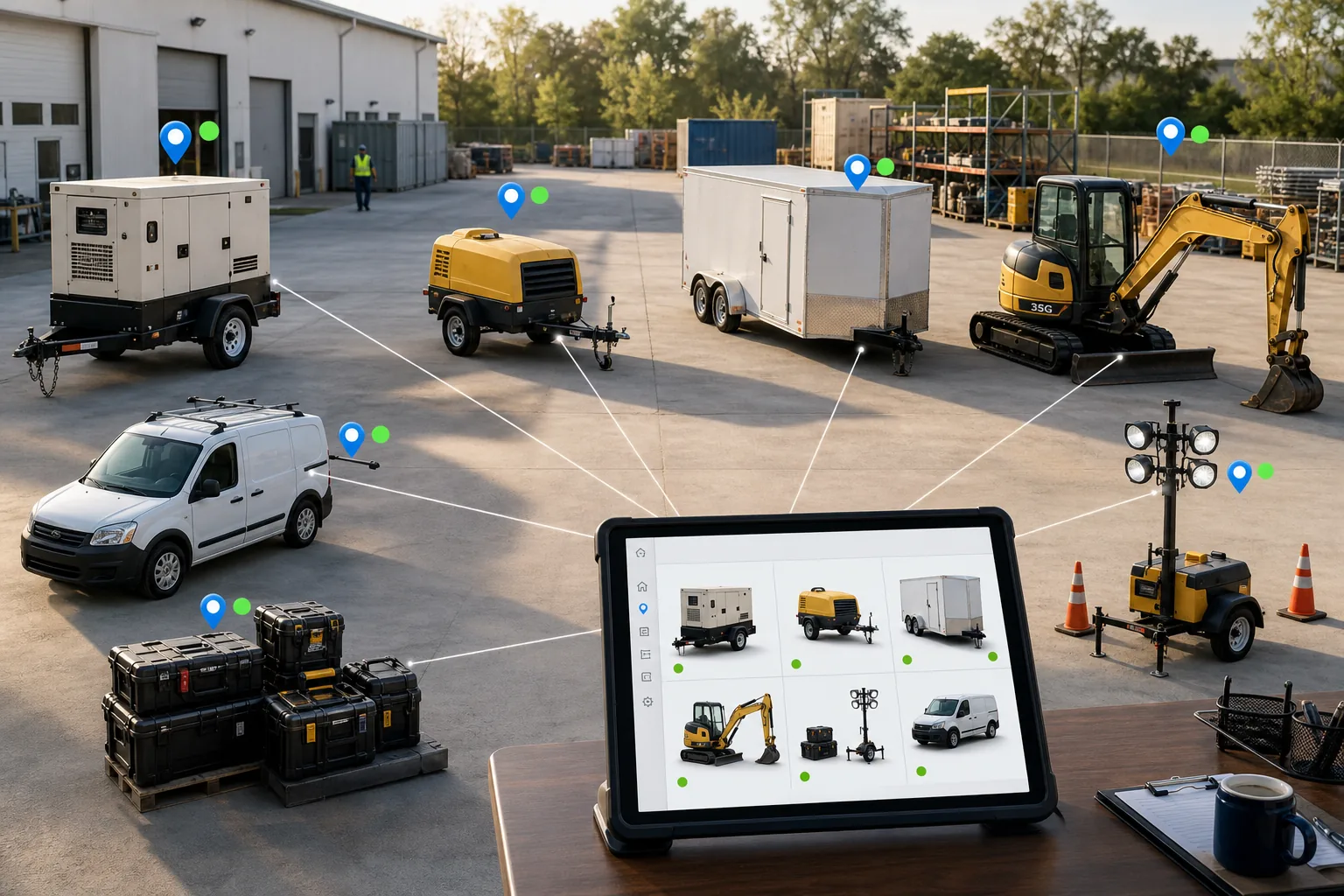 Powered and non-powered business assets connected to one centralized asset inventory