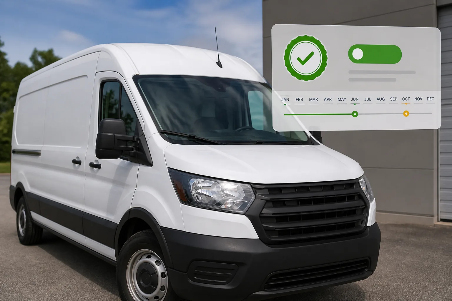 Vehicle certification status with current approval and an upcoming renewal date