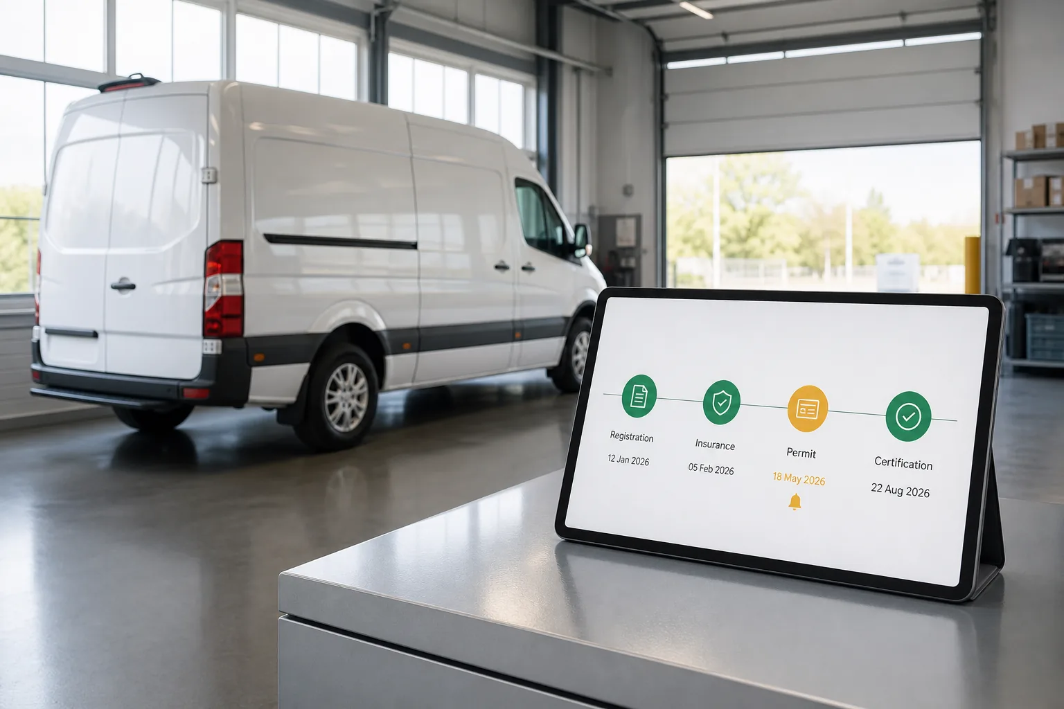 Vehicle compliance timeline tracking renewal reminders and upcoming expiry dates