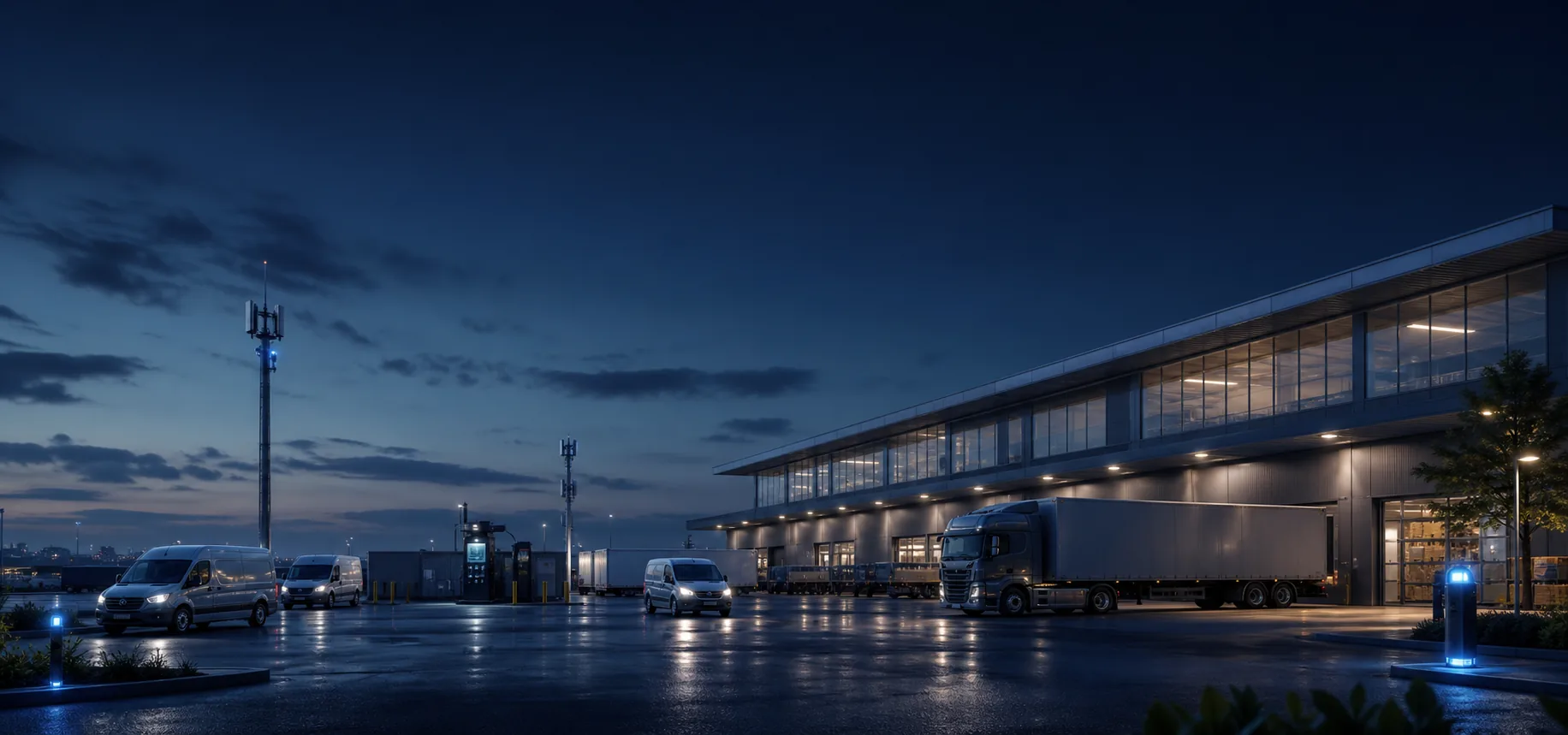 Connected vehicles, assets and operations at a modern enterprise campus