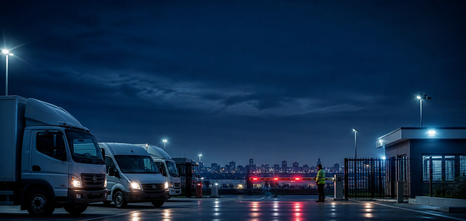 Commercial fleet protected at a secure operations facility