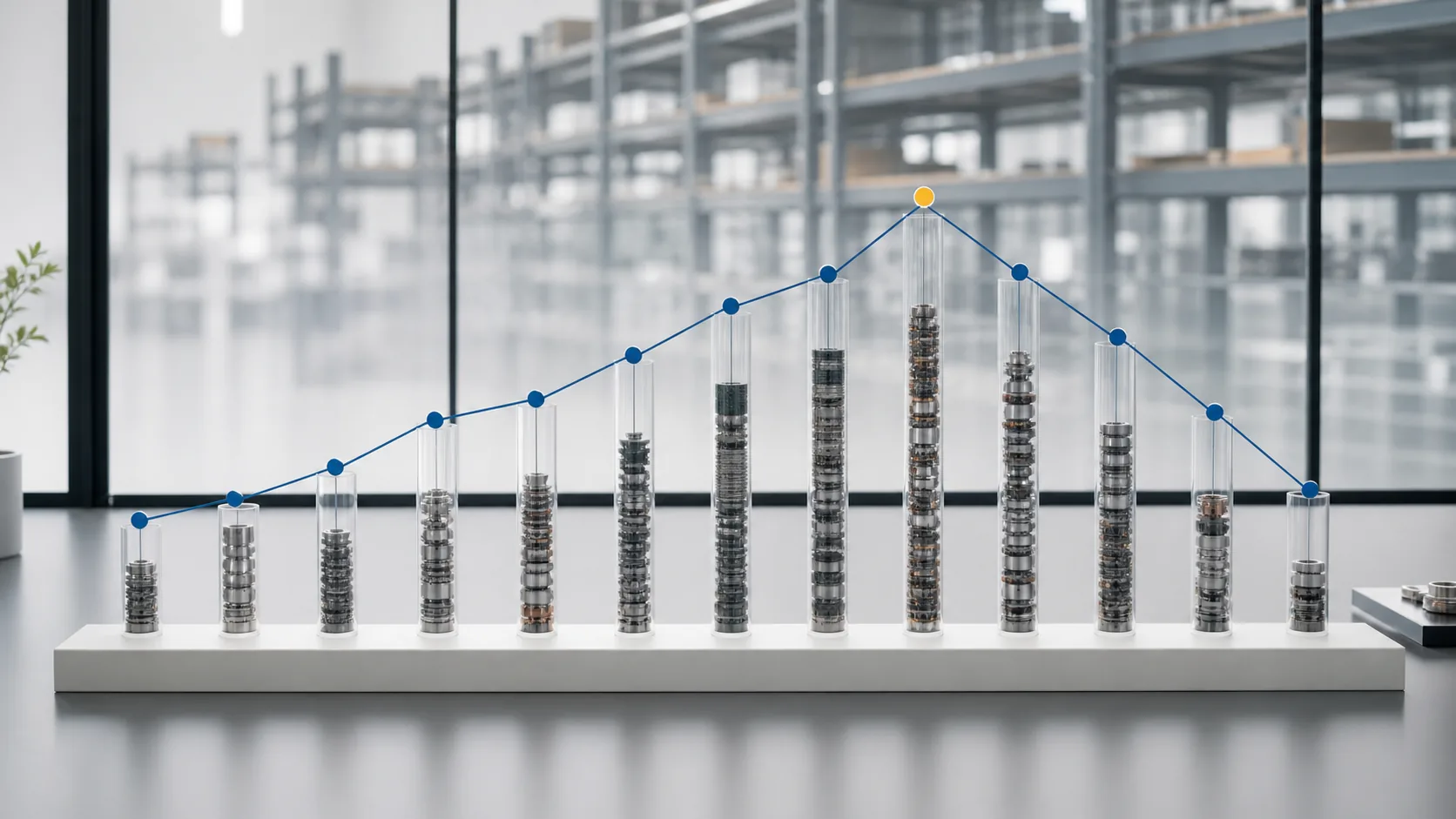 Inventory trends revealing stock changes and adjustment requirements