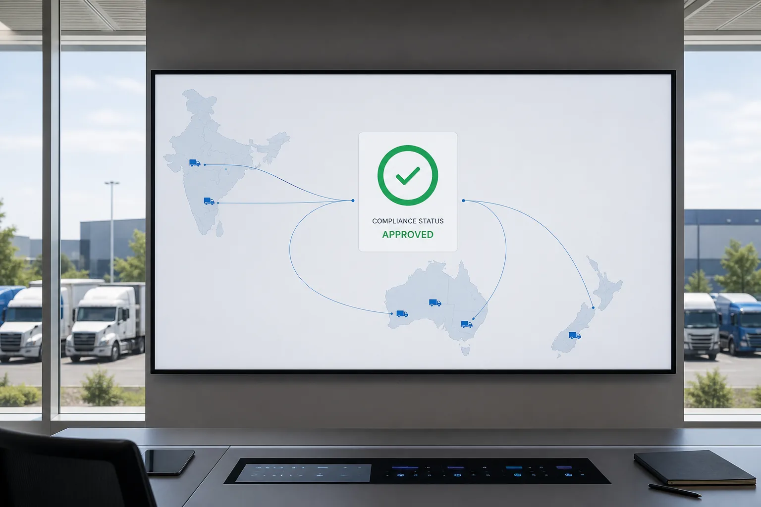 Compliance status from India, Australia, and New Zealand unified in one operations view