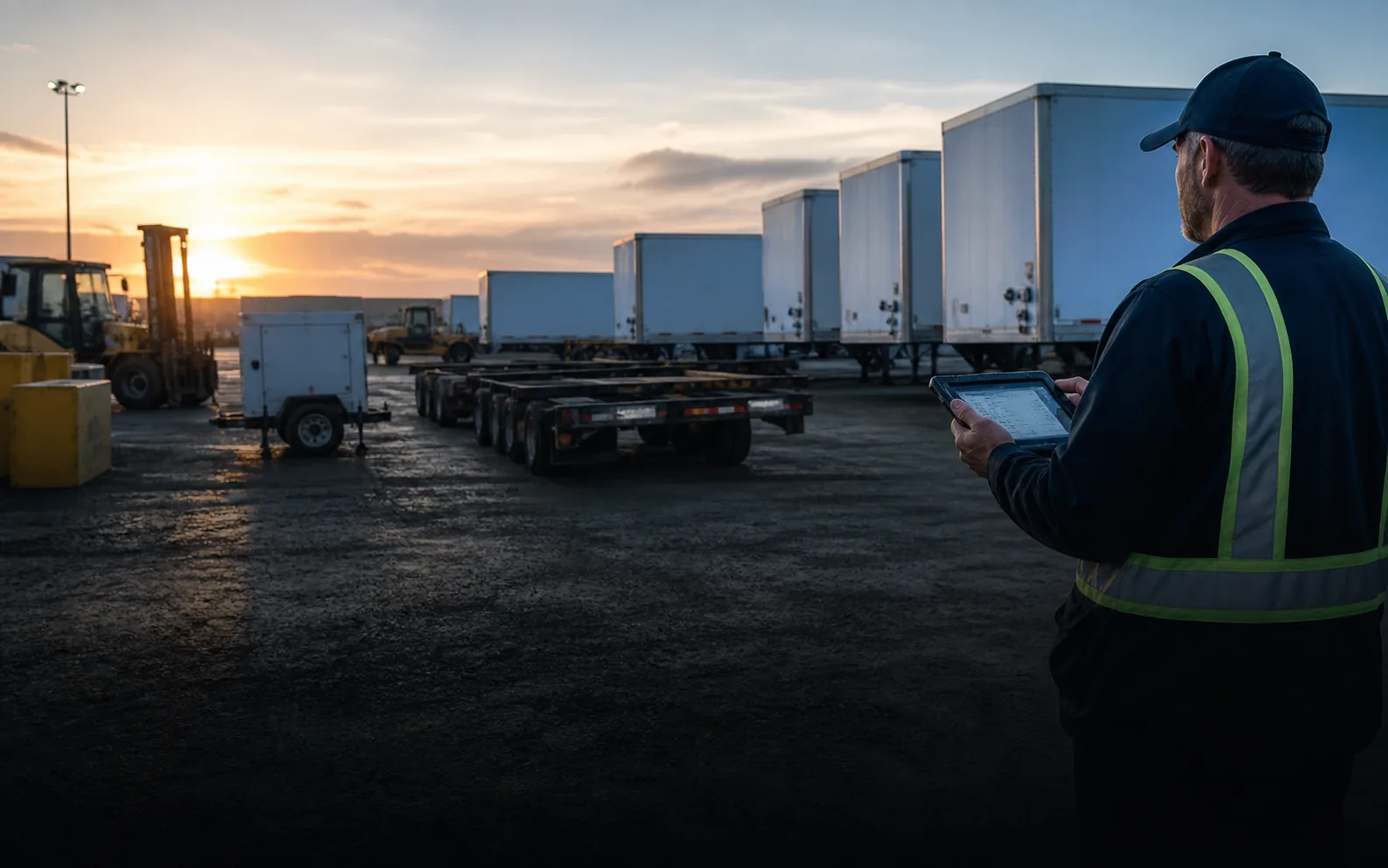 Manager locating logistics assets at an operations yard